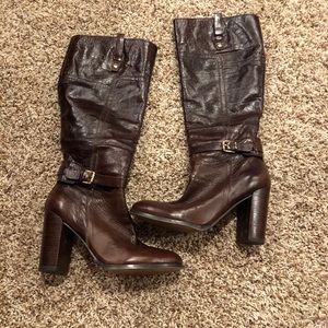 Dark Brown Leather Boots